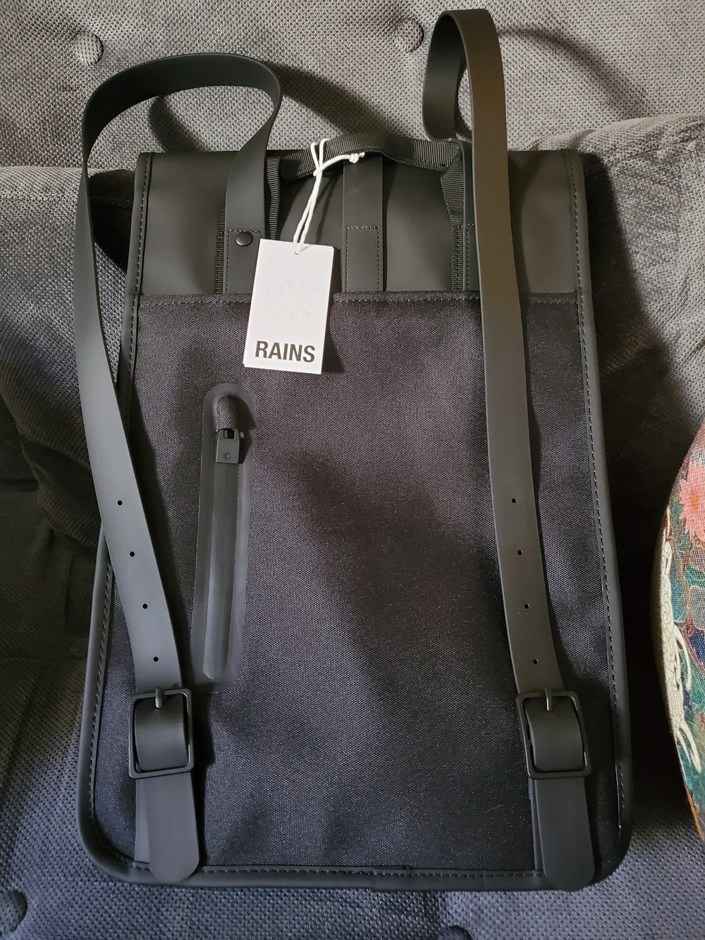 RAINS Black Backpack Mini - Sleek Waterproof Carry